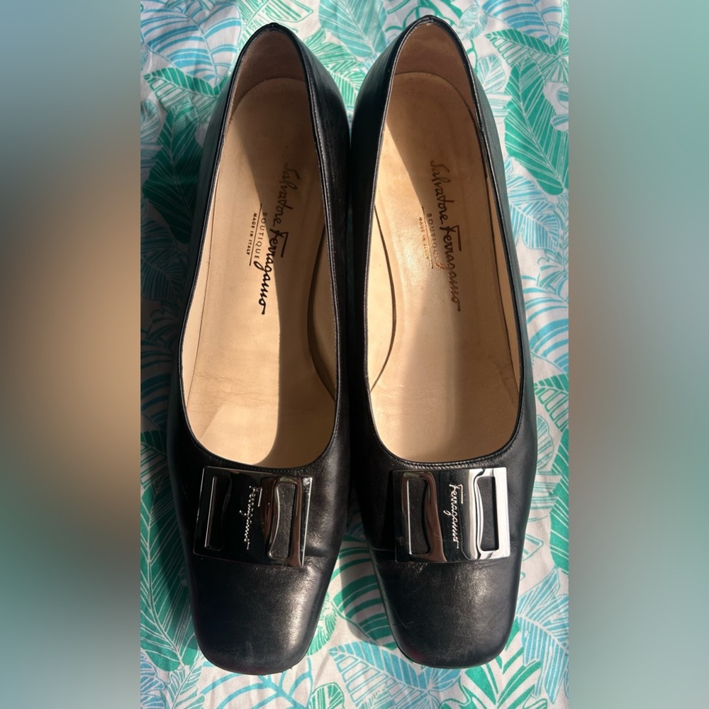 Salvatore Ferragamo Black Leather Women's Shoes